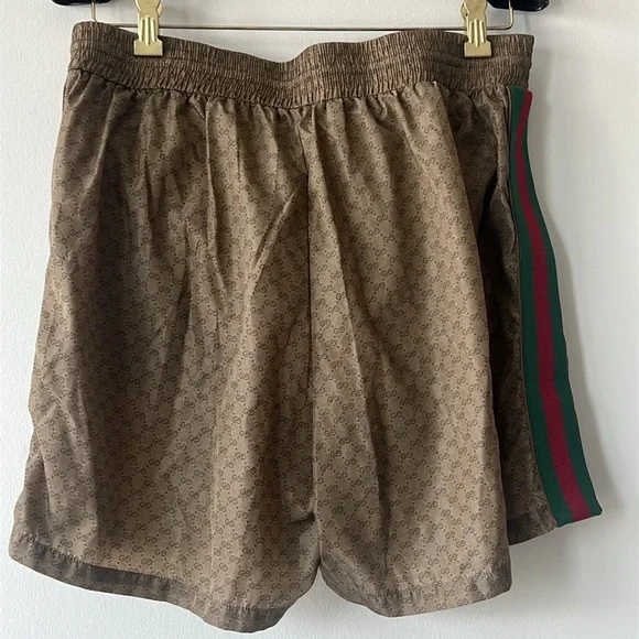 GUCCI
Slim-Fit Mid-Length Logo-Print Striped Swim Shorts - Picture 8 of 11
